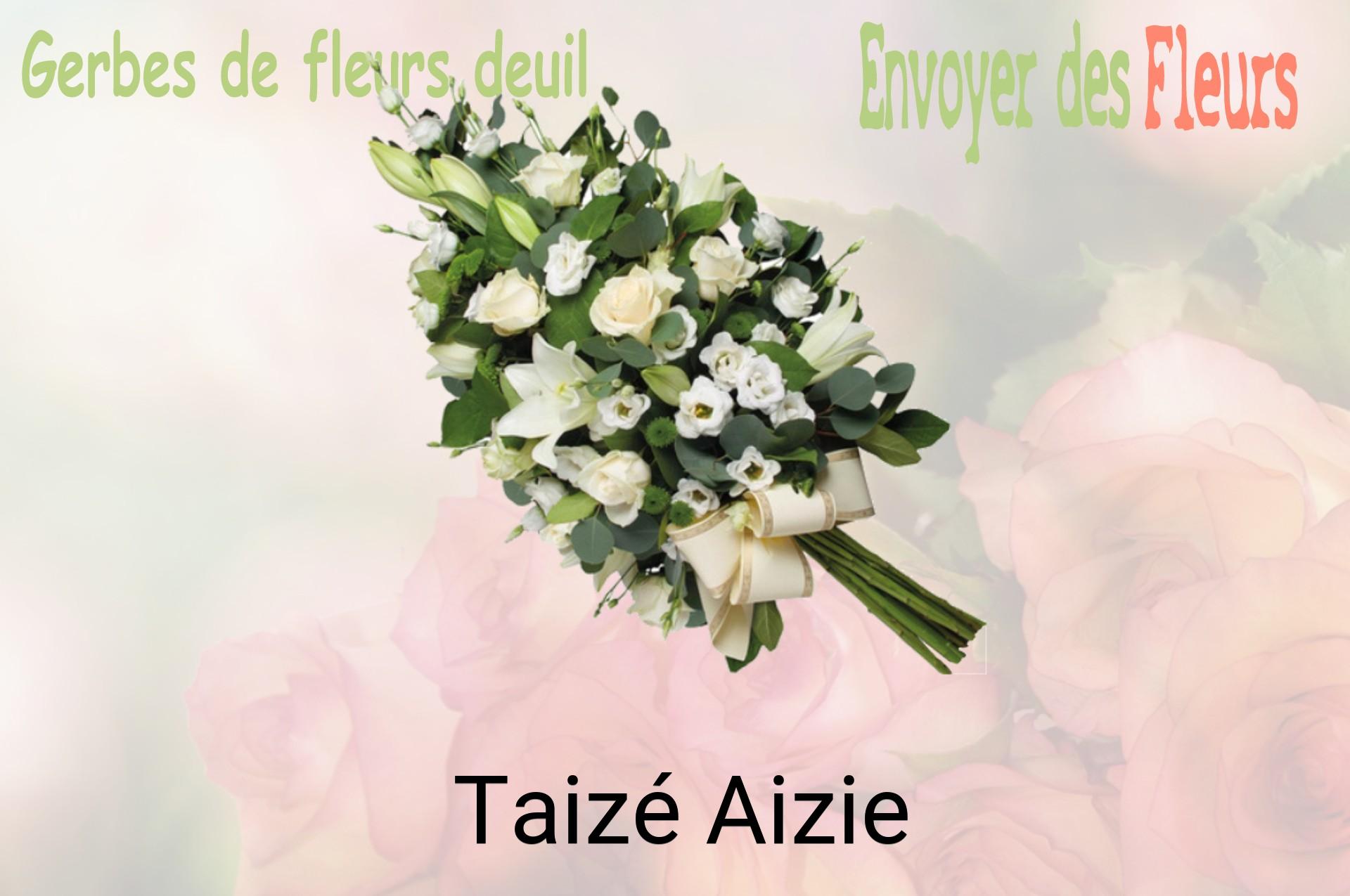 Gerbe de fleurs de deuil livrée à Taizé-Aizie